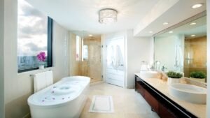 10 Ceiling Bathroom Lighting Ideas