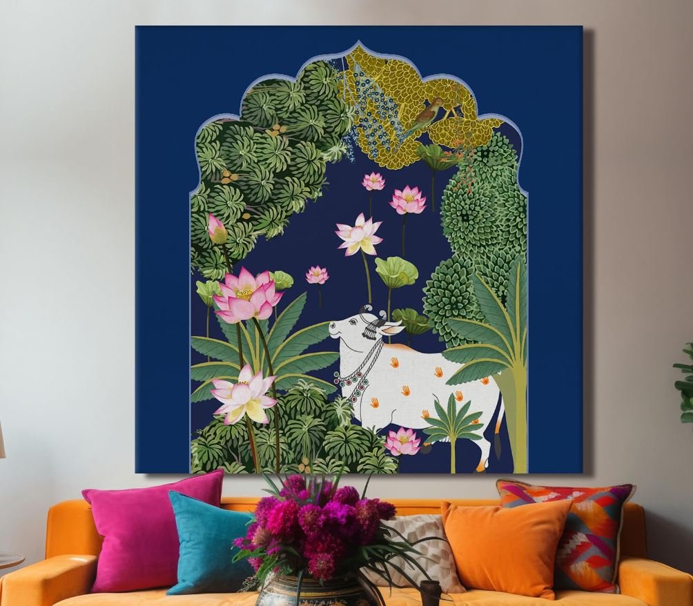 Modern Pichwai paintings for stylish living room interiors