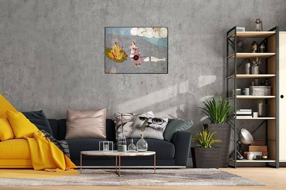 Classic Pahari paintings for elegant living room interiors