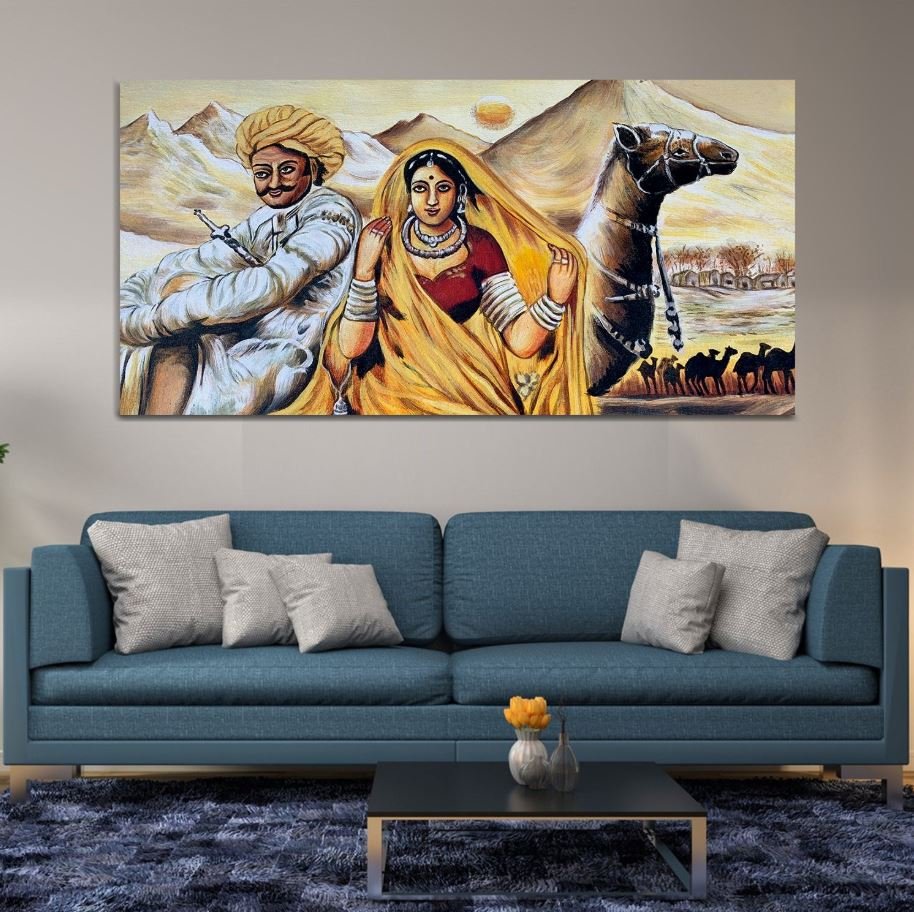 Traditional Rajasthani paintings for living room walls